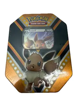 Nintendo Pokemon V Powers Tin Trading Card Game EeveeV - Eevee Tin 820650807794 - Image 1