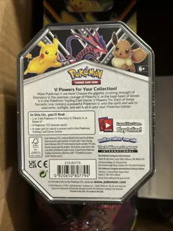 Nintendo Pokemon V Powers Tin Trading Card Game EeveeV - Eevee Tin 820650807794 - Image 2