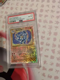 2002 POKEMON LEGENDARY COLLECTION #15 MACHAMP-REVERSE FOIL PSA 8 - Image 2