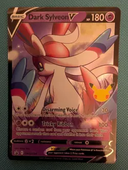 Pokemon TCG: 2021 Celebrations Black Star Promo Dark Sylveon V (SWSH134) - Image 1