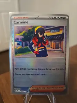 Pokemon TCG Carmine Prismatic Evolutions Poke Ball Reverse Holo Card 103/131 - Image 1