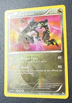 2012 Pokemon Black & White Rayquaza 128/124 Dragons Exalted Secret Rare NM - Image 2