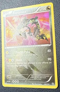 2012 Pokemon Black & White Rayquaza 128/124 Dragons Exalted Secret Rare NM - Image 3