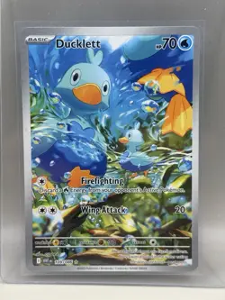 Ducklett AR 109/086 White Flare Pokemon Card Game English - Image 1