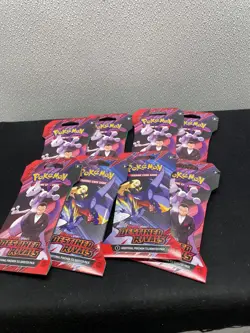 Pokemon TCG: Destined Rivals - Sleeved Booster Packs Lot of 8x - Image 1