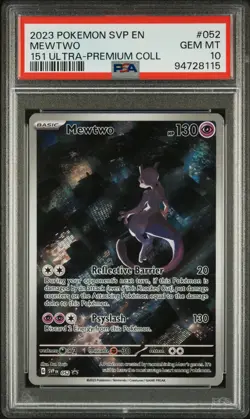 2023 POKEMON SVP EN-SV BLACK STAR PROMO 151 ULTRA-PREM COLL #052 MEWTWO PSA 10 - Image 1