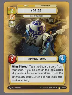 Star Wars Unlimited TotR Hyperspace OP Card 17/20 R2-D2 - Image 1