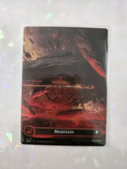 Mountain GALAXY FOIL BORDERLESS Full Art Land Edge of Eternities MTG Card NM - Image 1