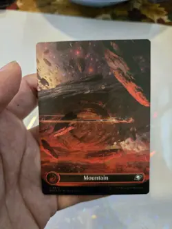 Mountain GALAXY FOIL BORDERLESS Full Art Land Edge of Eternities MTG Card NM - Image 3