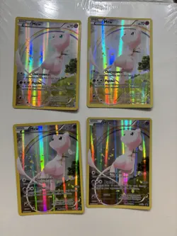 Pokemon Card Mew Full Art Promo XY110 Holo 2016 TCG CCG Set Of 4 - Image 1