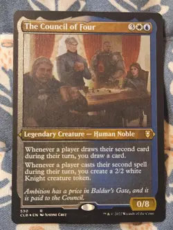 The Council of Four Etched FOIL Baldur's Gate MTG Magic - Image 2