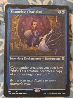 Shameless Charlatan Etched FOIL Rare Baldur's Gate MTG Magic - Image 1
