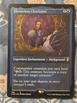Shameless Charlatan Etched FOIL Rare Baldur's Gate MTG Magic - Image 2