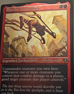 Popular Entertainer Etched FOIL Battle for Baldur's Gate CLB MTG Magic - Image 1
