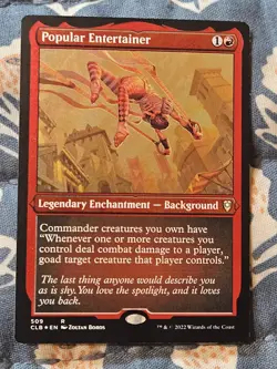Popular Entertainer Etched FOIL Battle for Baldur's Gate CLB MTG Magic - Image 2