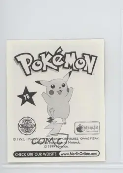 Rapidash Merlin Pokemon Album Stickers #78 1999 f7d - Image 2
