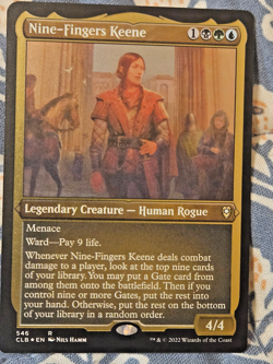 Nine-Fingers Keene Etched FOIL Rare Baldur's Gate MTG MTG - Image 1
