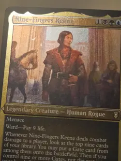 Nine-Fingers Keene Etched FOIL Rare Baldur's Gate MTG MTG - Image 2