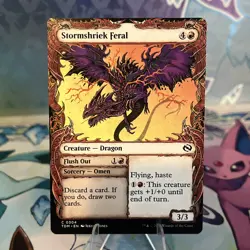 MTG Stormshriek Feral / Tarkir Dragonstorm TDM 0304 SHOWCASE C NM - Image 1