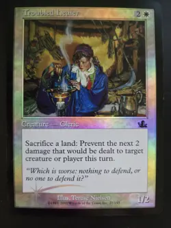 Troubled Healer NM FOIL Prophecy MTG FREE SHIPPING - Image 1