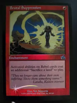 Brutal Suppression NM FOIL Prophecy MTG FREE SHIPPING - Image 1