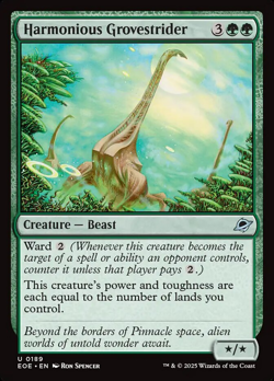 Harmonious Grovestrider 0057 ~ **Foil** NM MTG Edge of Eternities - Image 1
