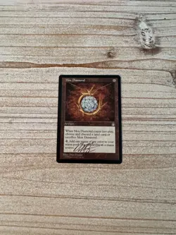 Mox Diamond_MTG_Stronghold_Reserved List_LP Condition_Signed by Dan Frazier - Image 1