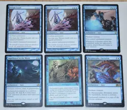 MTG 6x Rare Blue Enchantment Aura Dream Leash, Imprisoned In The Moon & More - Image 1