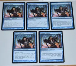 MTG 5x Rare Blue Enchantment Aura Curse Of Echoes - Image 1