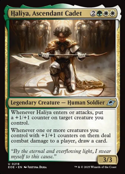 Haliya, Ascendant Cadet 0057 ~ **Foil** NM MTG Edge of Eternities - Image 1