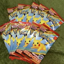 Pokemon Card McDonald's Promo 20 Packs Pikachu 020/M-P and Random Card Unopened - Image 2