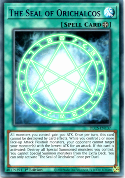 Seal of Orichalcos (BLUE) - DLCS-EN137 - Ultra Rare - 1st Edition - Yugioh - Image 1