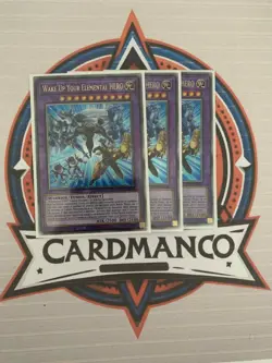 3x Playset MP24-EN018 Wake Up Your Elemental HERO Quarter Century Rare YuGiOh - Image 1