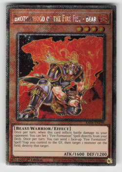 Brotherhood of the Fire Fist - Bear Yugioh RA04-EN198 Platinum Secret Rare PSR - Image 1