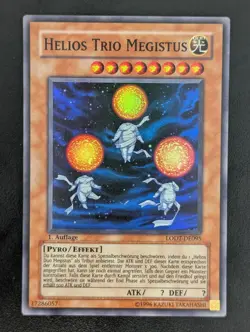 Helios Trio Megistus LODT-DE095 1. Auflage Super Rare Deutsch NM YUGIOH - Image 1