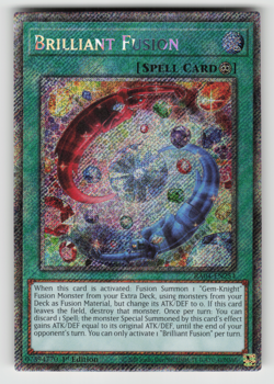 Brilliant Fusion Yugioh RA04-EN254 Platinum Secret Rare PSR NM - Image 1