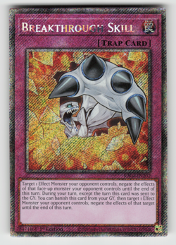 Breakthrough Skill Yugioh RA04-EN202 Platinum Secret Rare PSR NM - Image 1