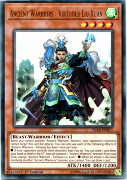 Ancient Warriors - Virtuous Liu Xuan - IGAS-EN011 Ultra Rare 1st Edition Yugioh - Image 1