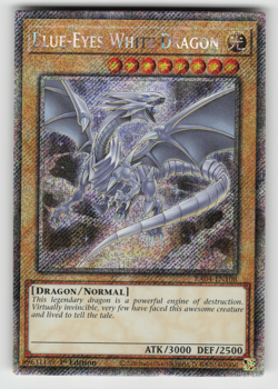 Blue-Eyes White Dragon (8th Art) Yugioh RA04-EN108 Platinum Secret Rare PSR NM - Image 1