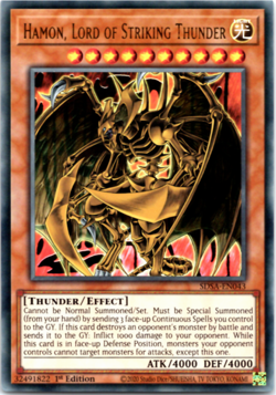 Hamon, Lord of Striking Thunder - SDSA-EN043 - Ultra Rare - 1st Edition - Yugioh - Image 1