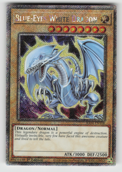 Blue-Eyes White Dragon (7th Art) Yugioh RA04-EN108 Platinum Secret Rare PSR NM - Image 1