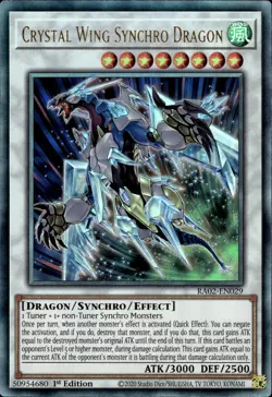 Crystal Wing Synchro Dragon - Ultimate Rare 1st Edition RA02-EN029 - NM - YuGiOh - Image 1