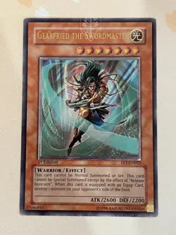 Yugioh, Gearfried the Swordmaster FET-EN022, Ultimate Rare, 1st Edition, P/LP - Image 1