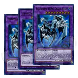 Yugioh - Elemental Hero Chaos x 3 - 1st Edition Ultra Rare NM - Free Holo Card - Image 1