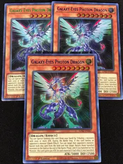 Yugioh Galaxy Eyes Photon Dragon LDS2-EN047 1ST ULTRA x3 (NM) - Image 1