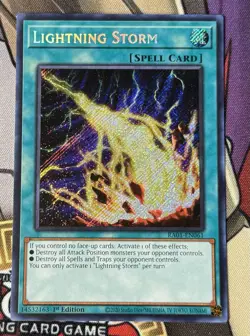 Yu-Gi-Oh! Lightning Storm - RA01-EN061 - Secret Rare - Rarity Collection - LP - Image 1