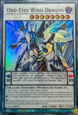 Odd-Eyes Wing Dragon - DIFO-EN098 - Super Rare - 1st Edition YuGiOh TCG Card - Image 1