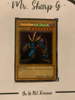 DREIHORNIGER DRACHE - LOB-G000 DEUTSCH Yu-Gi-Oh! CARD SECERET RARE HOLO KONAMI** - Image 3