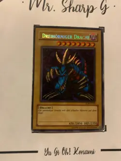 DREIHORNIGER DRACHE - LOB-G000 DEUTSCH Yu-Gi-Oh! CARD SECERET RARE HOLO KONAMI** - Image 5