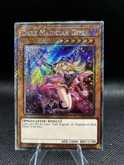 Yugioh Dark Magician Girl 7th Art RA04-EN107 Platinum Secret Rare near mint - Image 1